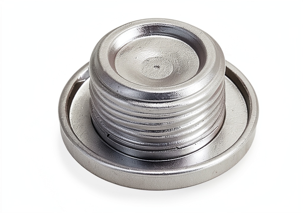 Installing the Generic RAPSOBOR Silver Oil Filler Plug on a motorcycle crankcase