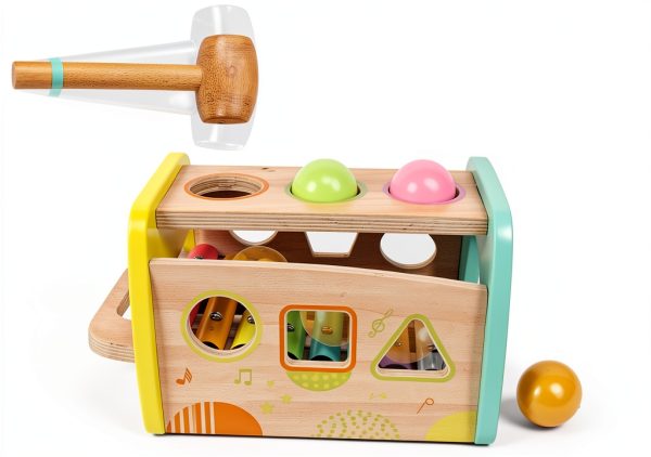 Woodenfun Wooden Hammering Toy for Toddlers-4