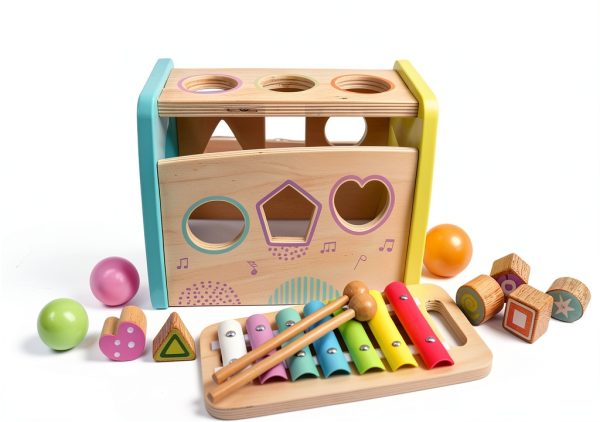 Woodenfun Wooden Hammering Toy for Toddlers-2