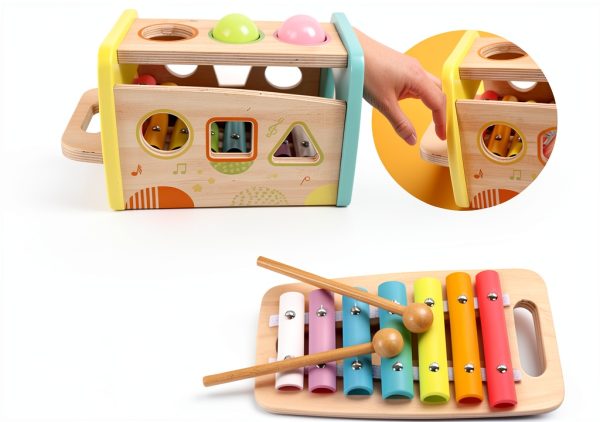 Woodenfun Wooden Hammering Toy for Toddlers-5