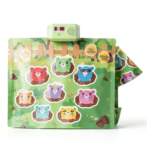 M SANMERSEN Whack A Mole Play Mat with 2 Hammers and LED Scoreboard-4
