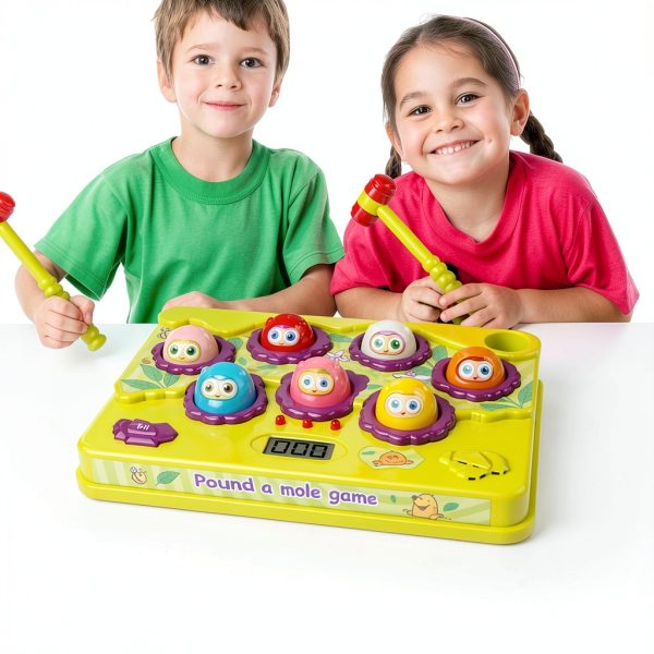 BAODLON Pound a Mole Interactive Toy for Kids 3+ 9 Level Hammer Game-2