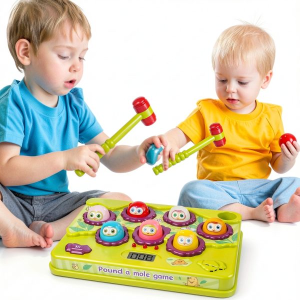BAODLON Pound a Mole Interactive Toy for Kids 3+ 9 Level Hammer Game-4