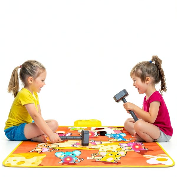 Whack a Mole Game YIQU Interactive Toy with Lights-2