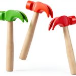 Fowecelt Wooden Toy Hammer for Kids 6.5x3 Inch Durable Learning Tool-0