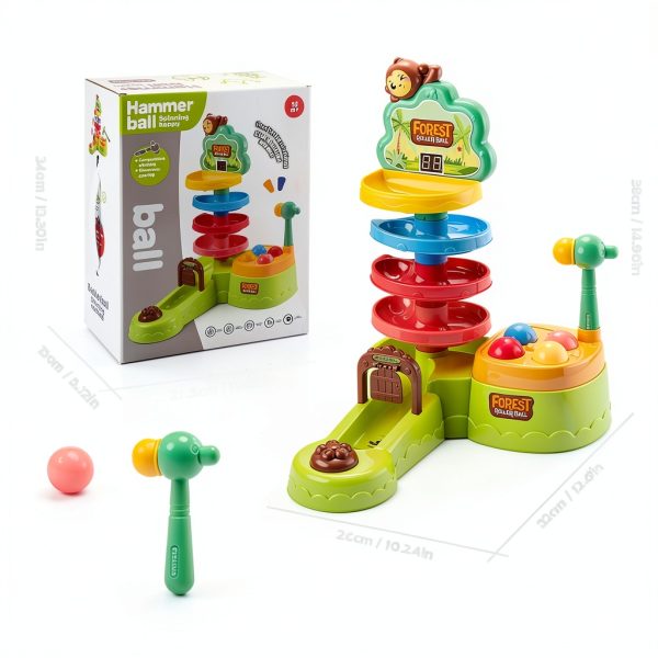 Ponilyer Kids Hammering Ball Toy with Shooting and Counting Modes TL1-6