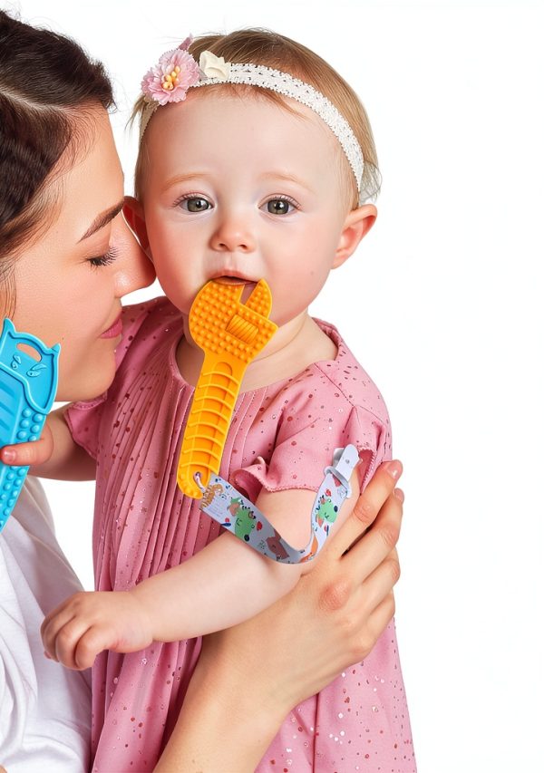 Silicone Baby Tool Set by Mgtfbg – Five Colorful Sensory Shapes, BPA-1