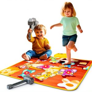 Whack a Mole Game YIQU Interactive Toy with Lights-0