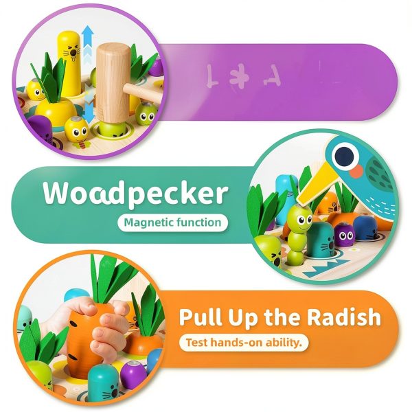 Edutree 8-in-1 Wooden Montessori Toy Set for 1-3 Year Olds with-1