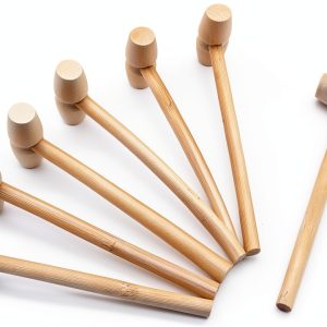 Mini Wooden Hammer Litoexpe 12pcs Set German Style Flat Head-0