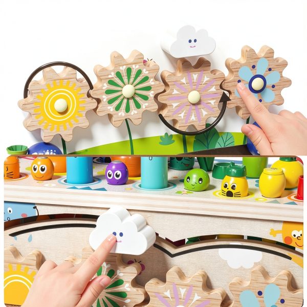 Edutree 8-in-1 Wooden Montessori Toy Set for 1-3 Year Olds with-3