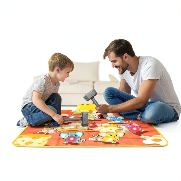 Whack a Mole Game YIQU Interactive Toy with Lights-4
