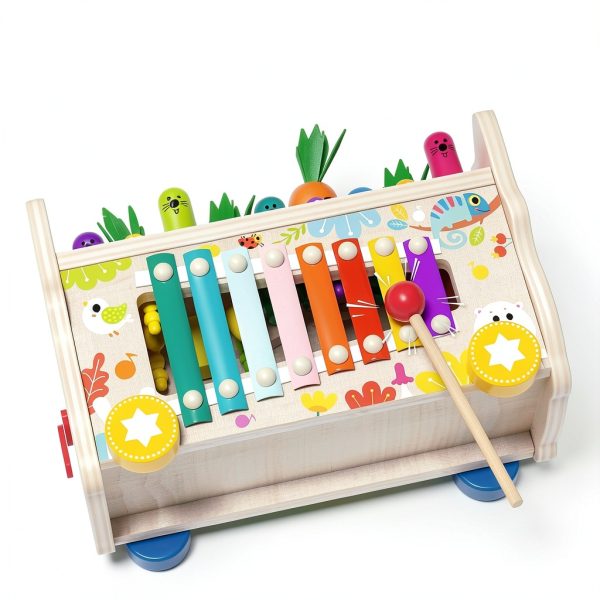 Edutree 8-in-1 Wooden Montessori Toy Set for 1-3 Year Olds with-2