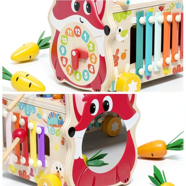 Edutree 8-in-1 Wooden Montessori Toy Set for 1-3 Year Olds with-5