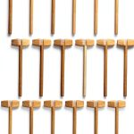 TDOCK Wooden Hammer Set 24 pcs – Natural Finish, Kids Grip Toy-0