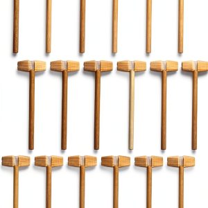 TDOCK Wooden Hammer Set 24 pcs – Natural Finish, Kids Grip Toy-0