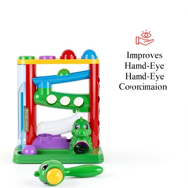 Pound Ball and Hammer Toy by First Toys Hit N Roll Colorful Dinosaur-3