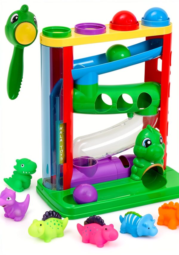 Pound Ball and Hammer Toy by First Toys Hit N Roll Colorful Dinosaur-0