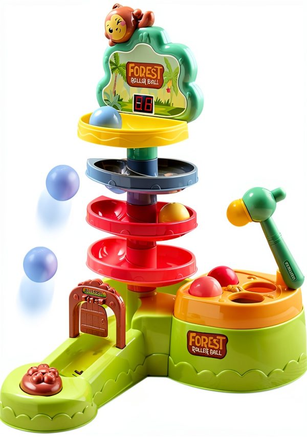Ponilyer Kids Hammering Ball Toy with Shooting and Counting Modes TL1-0