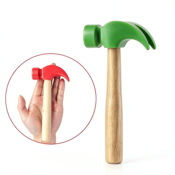 Fowecelt Wooden Toy Hammer for Kids 6.5x3 Inch Durable Learning Tool-1