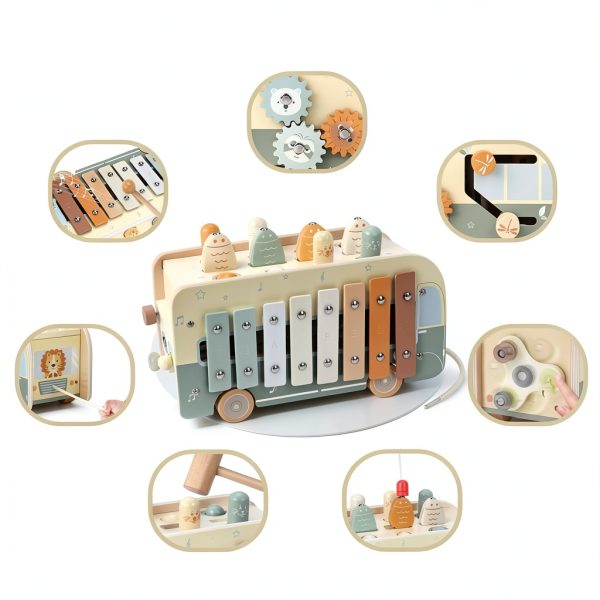 Vanplay 7-in-1 Toddler Activity Toy – Xylophone, Mole Game, Fishing-1