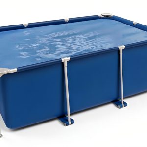 Jojoka Rectangular Frame Pool 118x79x26in Blue Steel Swimming Pool-0