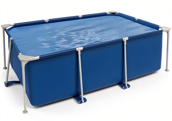 Jojoka Rectangular Frame Pool 118x79x26in Blue Steel Swimming Pool-0