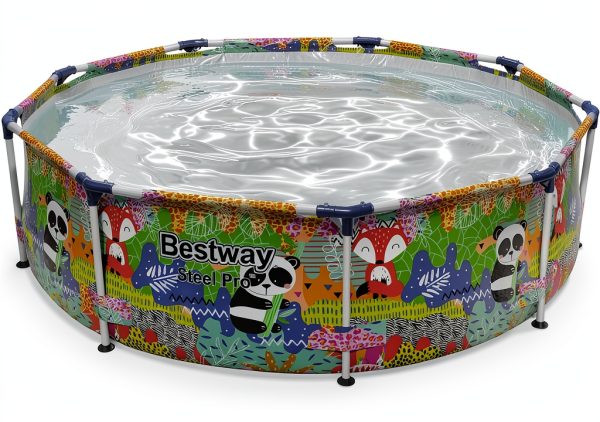 Bestway Steel Pro 9ft x 26in above ground pool Panda Jungle Print-0