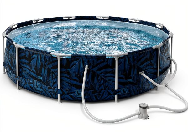 Bestway Steel Pro MAX Round Swimming Pool Set 12 ft x 30 in Tropical-3