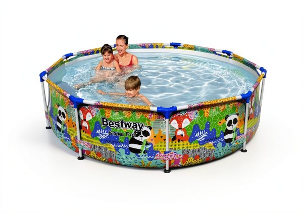 Bestway Steel Pro 9ft x 26in above ground pool Panda Jungle Print-2