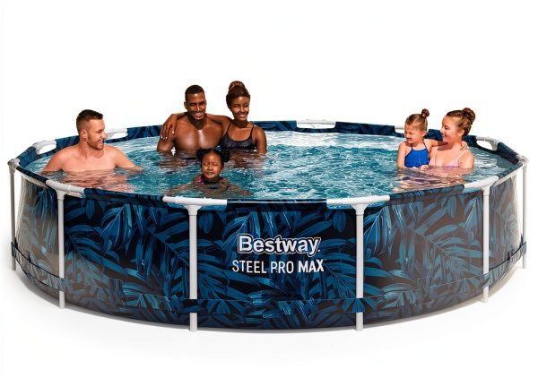 Bestway Steel Pro MAX Round Swimming Pool Set 12 ft x 30 in Tropical-6