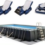 Intex Ultra XTR 24ft x 12ft Ground Pool Set with Sand Filter Recliners-0