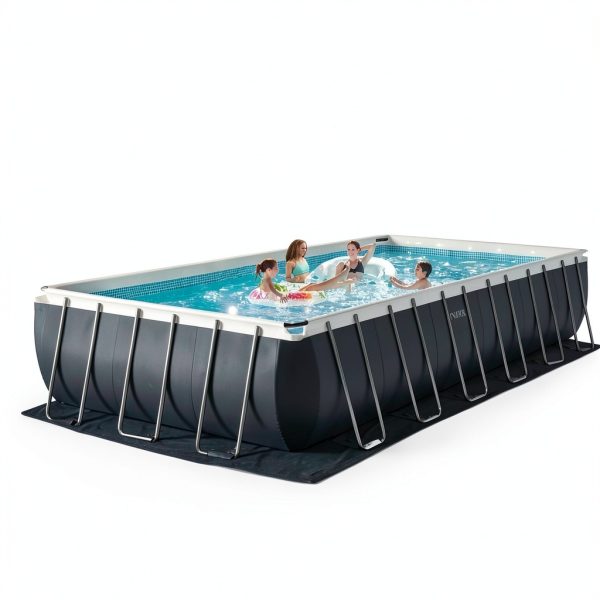 Intex Ultra XTR 24ft x 12ft Ground Pool Set with Sand Filter Recliners-1