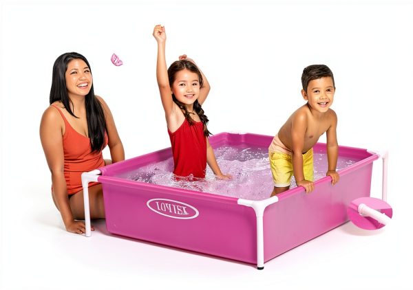 Intex Mini Frame Above Ground Swimming Pool Pink 48x48x12 Inches-2