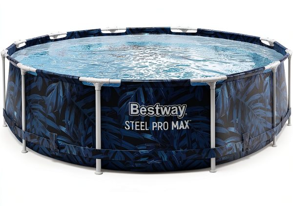 Bestway Steel Pro MAX Round Swimming Pool Set 12 ft x 30 in Tropical-8