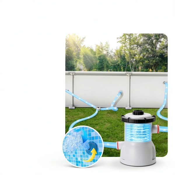 SLOOSH Rectangular Above Ground Pool 10ft x 6.8ft UV‑Resistant Pump-3