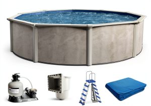 Aquarian Steel Above Ground Pool Kit 24ft Phoenix with Sand Filter-0