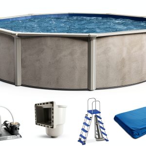 Aquarian Steel Above Ground Pool Kit 24ft Phoenix with Sand Filter-0