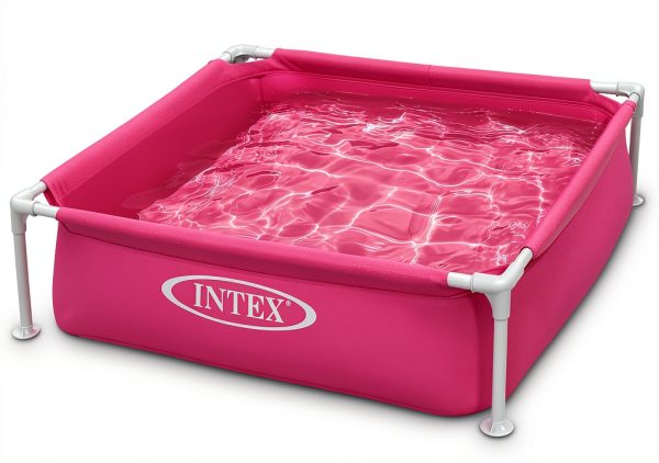 Intex Mini Frame Above Ground Swimming Pool Pink 48x48x12 Inches-0