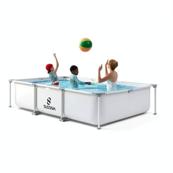 SLOOSH Rectangular Above Ground Pool 10ft x 6.8ft UV‑Resistant Pump-1