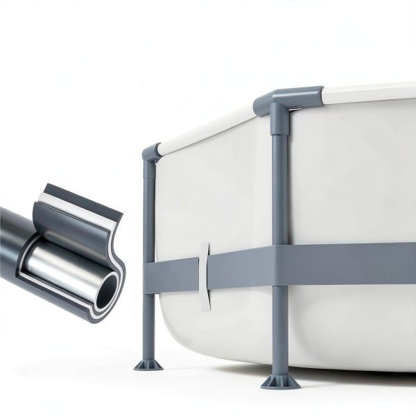 Above Ground Pool LuxPool 10ft x30in Frame with 3D Ripple Liner-2