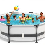 Above Ground Pool LuxPool 10ft x30in Frame with 3D Ripple Liner-0
