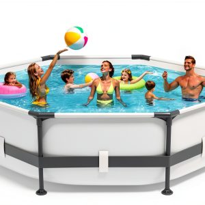 Above Ground Pool LuxPool 10ft x30in Frame with 3D Ripple Liner-0
