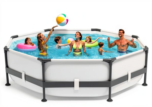 Above Ground Pool LuxPool 10ft x30in Frame with 3D Ripple Liner-0