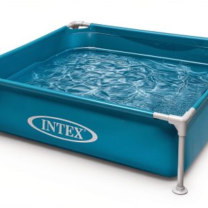 Intex Miniature Vinyl Kiddie Pool 4ft x 12in Blue Above Ground Frame-0