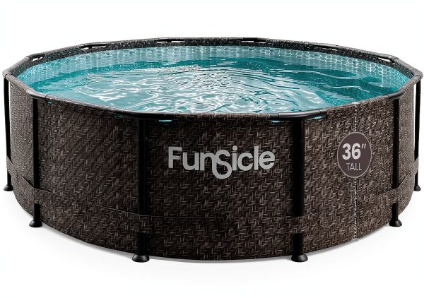 Funsicle Oasis Designer 12' x 36" Pool with 2-in-1 Pump Ladder-0