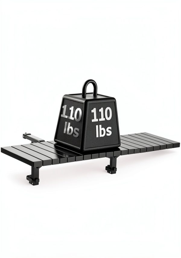 Pool Bar BoYata Aluminum Above Ground Side Table 49.4" x 9.6" Black-3