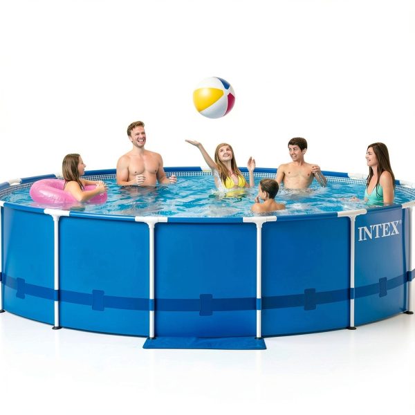 Intex Metal Frame 15' x 48" Above Ground Pool Set with Filter Pump-6