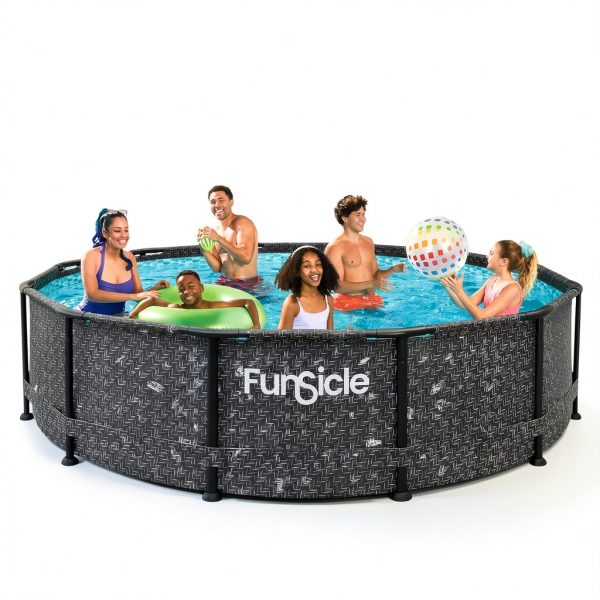 Funsicle Oasis Designer 12' x 36" Pool with 2-in-1 Pump Ladder-1
