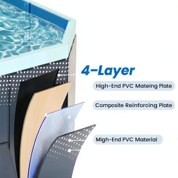 Foldable Non-Inflatable Framed Swimming Pool by HawJReng 65x42x18 Blue-1